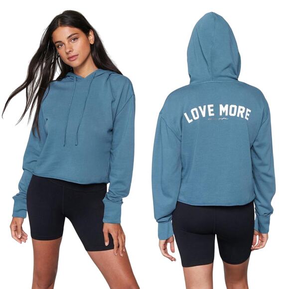 Spiritual Gangster Love More Serena Crop Hoodie Sweatshirt Top - Picture 1 of 8